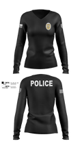 Angier Police Department 3547023 Women's Long Sleeve V-neck Shirt - 90
