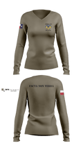 3BN/6BDE Cobras 11640009 Women's Long Sleeve V-neck Shirt - 2