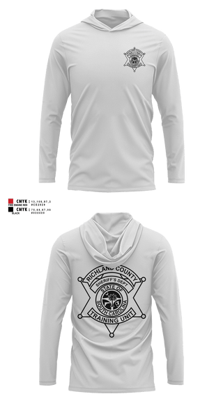 Long Sleeve Hooded Sun Shirt, Richland County Sheriff's Department Training Unit, Police, Teamtime, Team time, sublimation, custom sports apparel, team uniforms, spirit wear, spiritwear, sports uniforms, custom shirts, team store, custom team store, fundraiser sports, apparel fundraiser