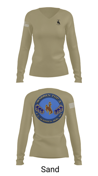 Womens Long Sleeve Vneck Shirt, FE Warren Top-III, , Teamtime, Team time, sublimation, custom sports apparel, team uniforms, spirit wear, spiritwear, sports uniforms, custom shirts, team store, custom team store, fundraiser sports, apparel fundraiser