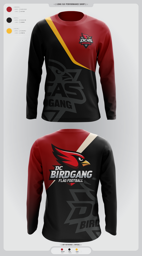 Long Sleeve Performance Shirt, Derby City Birdgang, , Teamtime, Team time, sublimation, custom sports apparel, team uniforms, spirit wear, spiritwear, sports uniforms, custom shirts, team store, custom team store, fundraiser sports, apparel fundraiser