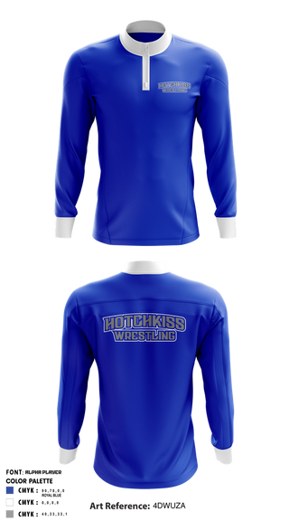 Quarter Zip Jacket, The Hotchkiss School / Hotchkiss Wrestling / Bearcats, Wrestling, Teamtime, Team time, sublimation, custom sports apparel, team uniforms, spirit wear, spiritwear, sports uniforms, custom shirts, team store, custom team store, fundraiser sports, apparel fundraiser