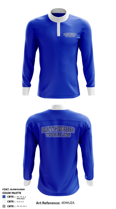 Quarter Zip Jacket, The Hotchkiss School / Hotchkiss Wrestling / Bearcats, Wrestling, Teamtime, Team time, sublimation, custom sports apparel, team uniforms, spirit wear, spiritwear, sports uniforms, custom shirts, team store, custom team store, fundraiser sports, apparel fundraiser