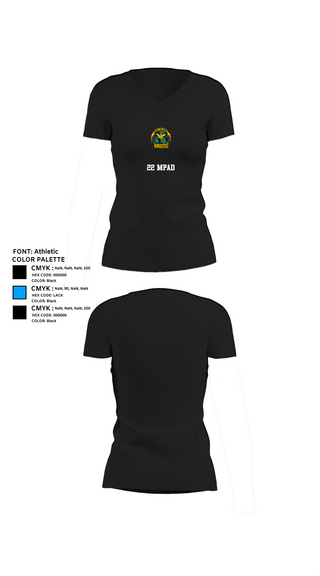Womens Short Sleeve Vneck Shirt, 22 MPAD, , Teamtime, Team time, sublimation, custom sports apparel, team uniforms, spirit wear, spiritwear, sports uniforms, custom shirts, team store, custom team store, fundraiser sports, apparel fundraiser