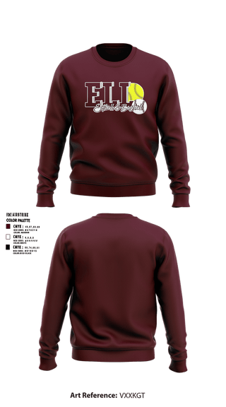 Crew Neck Sweatshirt, Elko Little League, Baseball, Teamtime, Team time, sublimation, custom sports apparel, team uniforms, spirit wear, spiritwear, sports uniforms, custom shirts, team store, custom team store, fundraiser sports, apparel fundraiser
