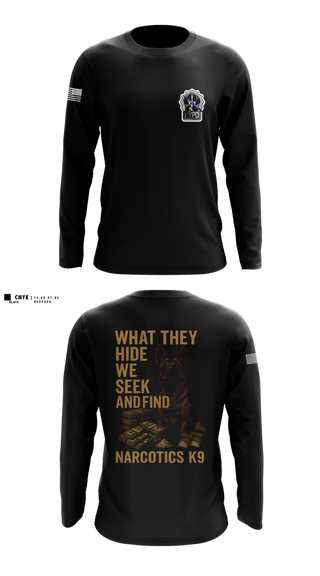 Long Sleeve Performance Shirt, Narcotics K9, , Teamtime, Team time, sublimation, custom sports apparel, team uniforms, spirit wear, spiritwear, sports uniforms, custom shirts, team store, custom team store, fundraiser sports, apparel fundraiser
