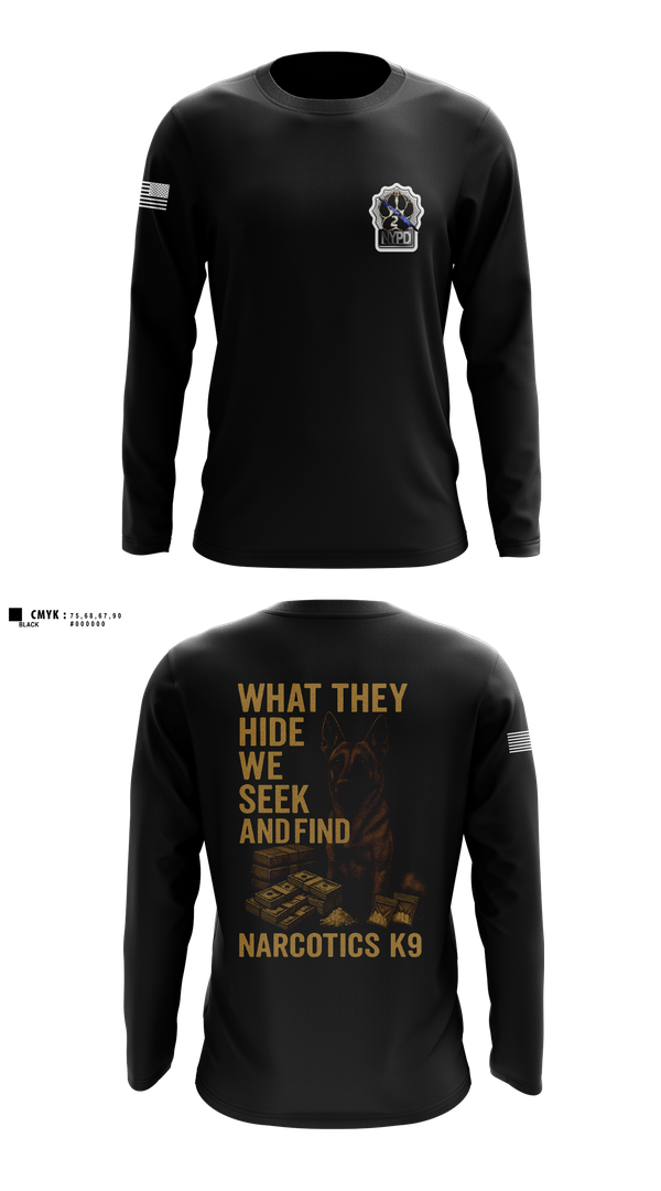 Long Sleeve Performance Shirt, Narcotics K9, , Teamtime, Team time, sublimation, custom sports apparel, team uniforms, spirit wear, spiritwear, sports uniforms, custom shirts, team store, custom team store, fundraiser sports, apparel fundraiser
