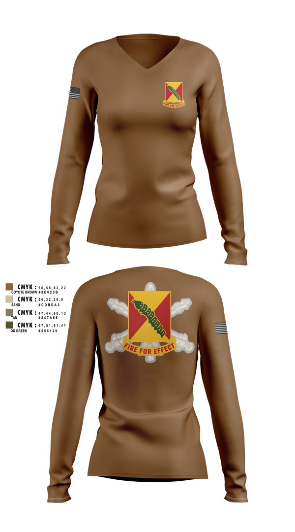 Womens Long Sleeve Vneck Shirt, 1-51 ADA BN, Army, Teamtime, Team time, sublimation, custom sports apparel, team uniforms, spirit wear, spiritwear, sports uniforms, custom shirts, team store, custom team store, fundraiser sports, apparel fundraiser