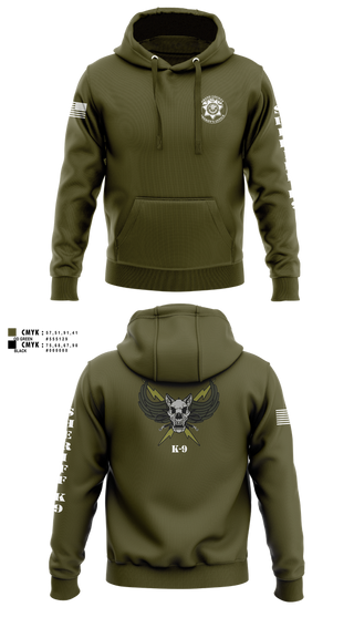 Hoodie, GCSO K9, Police, Teamtime, Team time, sublimation, custom sports apparel, team uniforms, spirit wear, spiritwear, sports uniforms, custom shirts, team store, custom team store, fundraiser sports, apparel fundraiser