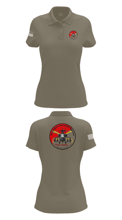 7th Squadron, Sixth Cavalry Regiment 24299123 Women's Short Sleeve Performance Polo  - 75