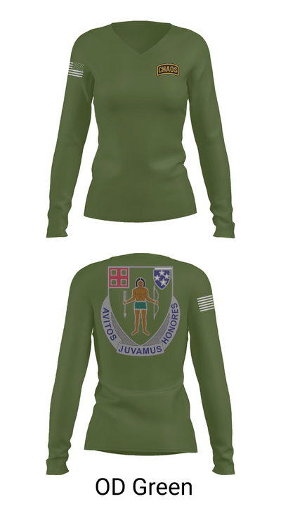 Chaos Company, 1-182 Infantry 69873429 Women's Long Sleeve V-neck Shirt - 57