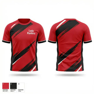 Soft Poly Tee Cotton Like Feel, Lady raiders, Softball, Teamtime, Team time, sublimation, custom sports apparel, team uniforms, spirit wear, spiritwear, sports uniforms, custom shirts, team store, custom team store, fundraiser sports, apparel fundraiser