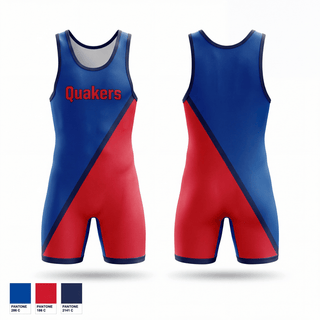 Wrestling Singlet, Quakers, Wrestling, Teamtime, Team time, sublimation, custom sports apparel, team uniforms, spirit wear, spiritwear, sports uniforms, custom shirts, team store, custom team store, fundraiser sports, apparel fundraiser