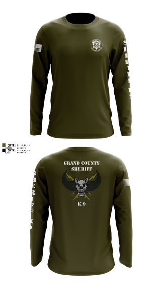 Long Sleeve Performance Shirt, GCSO K9, Police, Teamtime, Team time, sublimation, custom sports apparel, team uniforms, spirit wear, spiritwear, sports uniforms, custom shirts, team store, custom team store, fundraiser sports, apparel fundraiser