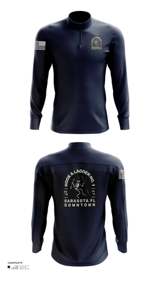 Quarter Zip Jacket, Sarasota county fire dept sta 1, Fire Department, Teamtime, Team time, sublimation, custom sports apparel, team uniforms, spirit wear, spiritwear, sports uniforms, custom shirts, team store, custom team store, fundraiser sports, apparel fundraiser