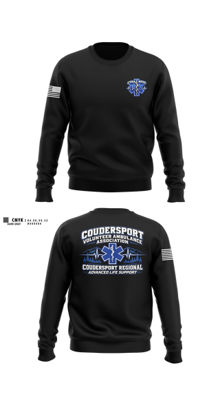 Crew Neck Sweatshirt, Coudersport Ems, EMS/EMT, Teamtime, Team time, sublimation, custom sports apparel, team uniforms, spirit wear, spiritwear, sports uniforms, custom shirts, team store, custom team store, fundraiser sports, apparel fundraiser