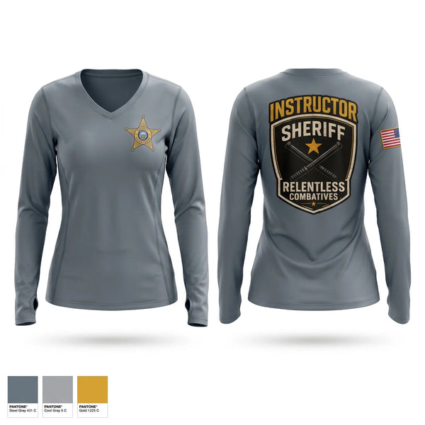 Womens Long Sleeve Vneck Shirt, Lucas County SO, Police, Teamtime, Team time, sublimation, custom sports apparel, team uniforms, spirit wear, spiritwear, sports uniforms, custom shirts, team store, custom team store, fundraiser sports, apparel fundraiser
