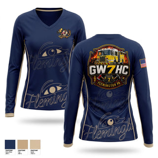 Womens Long Sleeve Vneck Shirt, Goodwill Hose Fire Company #3, Fire Department, Teamtime, Team time, sublimation, custom sports apparel, team uniforms, spirit wear, spiritwear, sports uniforms, custom shirts, team store, custom team store, fundraiser sports, apparel fundraiser