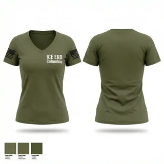 Womens Short Sleeve Vneck Shirt, ICE ERO Columbia, Police, Teamtime, Team time, sublimation, custom sports apparel, team uniforms, spirit wear, spiritwear, sports uniforms, custom shirts, team store, custom team store, fundraiser sports, apparel fundraiser