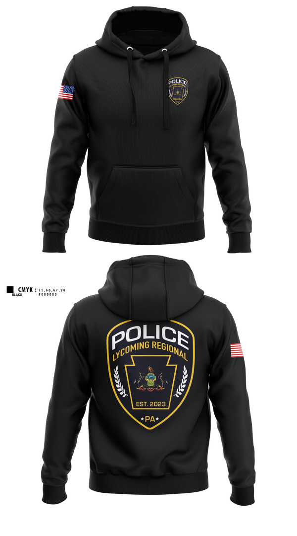 Hoodie, Lycoming Regional Police Department, Police, Teamtime, Team time, sublimation, custom sports apparel, team uniforms, spirit wear, spiritwear, sports uniforms, custom shirts, team store, custom team store, fundraiser sports, apparel fundraiser