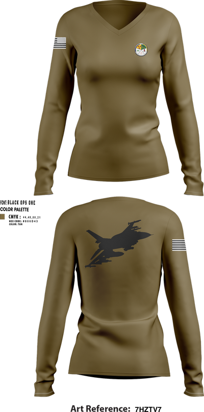 NDI 43607915 Women's Long Sleeve V-neck Shirt - 104
