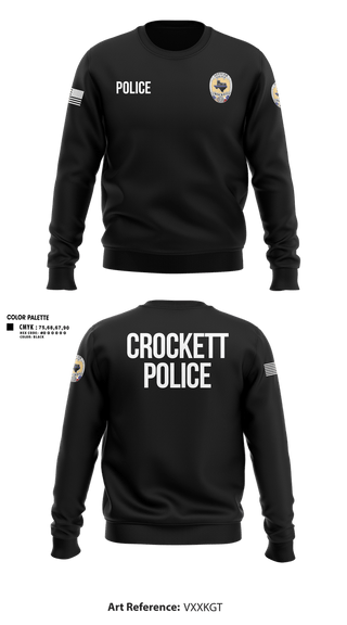 Crew Neck Sweatshirt, Crockett Police Department, Police, Teamtime, Team time, sublimation, custom sports apparel, team uniforms, spirit wear, spiritwear, sports uniforms, custom shirts, team store, custom team store, fundraiser sports, apparel fundraiser