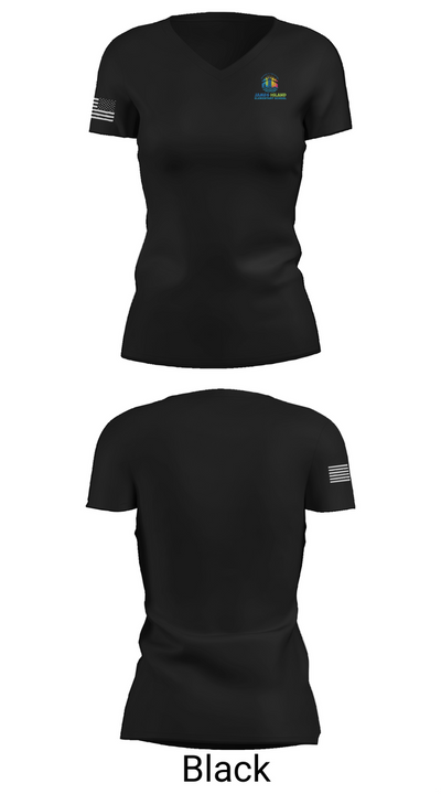 James Island Elementary School 89808231 Women's Short Sleeve V-neck Shirt - 38