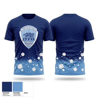 Short Sleeve Performance Shirt, Musketeers Track Team, Track & Field, Teamtime, Team time, sublimation, custom sports apparel, team uniforms, spirit wear, spiritwear, sports uniforms, custom shirts, team store, custom team store, fundraiser sports, apparel fundraiser