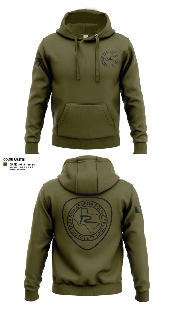 Hoodie, Richardson Police Cadets, Police, Teamtime, Team time, sublimation, custom sports apparel, team uniforms, spirit wear, spiritwear, sports uniforms, custom shirts, team store, custom team store, fundraiser sports, apparel fundraiser