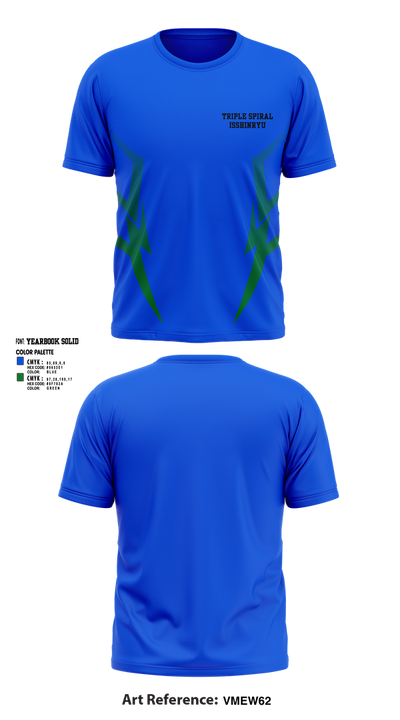 Triple Spiral Isshinryu Karate 62887610 Short Sleeve Performance Shirt - 1