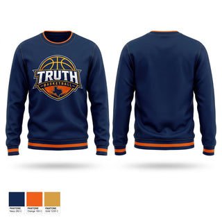 Crew Neck Sweatshirt, Truth Basketball, Women's Basketball, Teamtime, Team time, sublimation, custom sports apparel, team uniforms, spirit wear, spiritwear, sports uniforms, custom shirts, team store, custom team store, fundraiser sports, apparel fundraiser