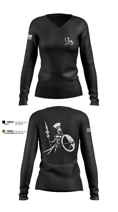AV-PED//FST 85926430 Women's Long Sleeve V-neck Shirt - 4
