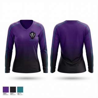 Womens Long Sleeve Vneck Shirt, Valmeyer Bucs, Baseball, Teamtime, Team time, sublimation, custom sports apparel, team uniforms, spirit wear, spiritwear, sports uniforms, custom shirts, team store, custom team store, fundraiser sports, apparel fundraiser