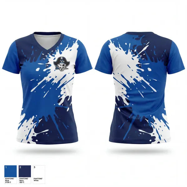 Womens Short Sleeve Vneck Shirt, Burrell, Baseball, Teamtime, Team time, sublimation, custom sports apparel, team uniforms, spirit wear, spiritwear, sports uniforms, custom shirts, team store, custom team store, fundraiser sports, apparel fundraiser