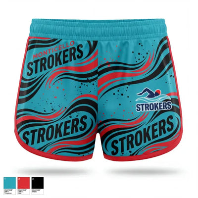Monticello Strokers Swim Team 92498352 Women's Shorts - 1