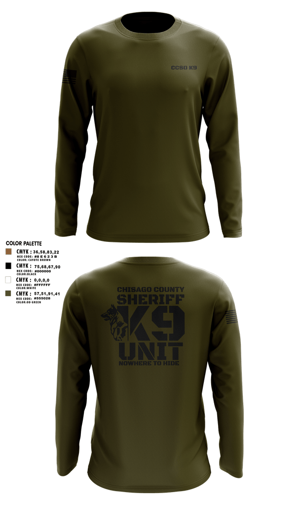 Long Sleeve Performance Shirt, Chisago County K9 Unit, , Teamtime, Team time, sublimation, custom sports apparel, team uniforms, spirit wear, spiritwear, sports uniforms, custom shirts, team store, custom team store, fundraiser sports, apparel fundraiser