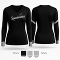 Shade Spartanettes (not cheer we are dance team) 16028703 Women's Long Sleeve V-neck Shirt - 1