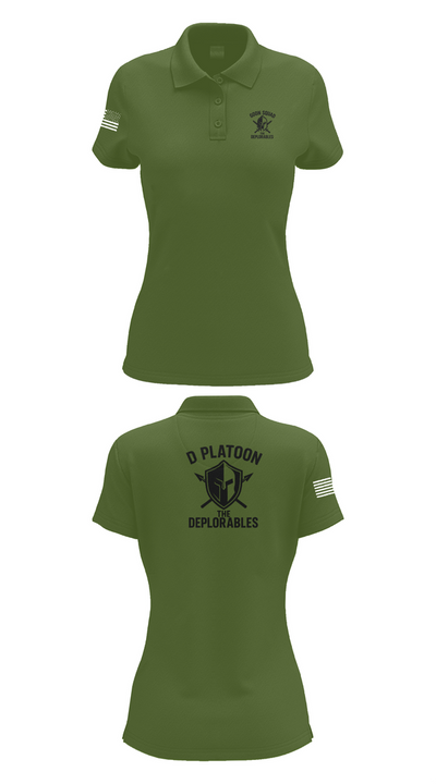 D Platoon 37319682 Women's Short Sleeve Performance Polo  - 52