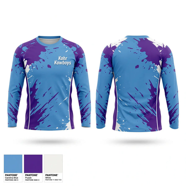 Long Sleeve Performance Shirt, Kohr Kowboys, Baseball, Teamtime, Team time, sublimation, custom sports apparel, team uniforms, spirit wear, spiritwear, sports uniforms, custom shirts, team store, custom team store, fundraiser sports, apparel fundraiser