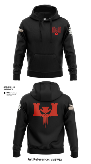 Hoodie, B co 334th BEB, , Teamtime, Team time, sublimation, custom sports apparel, team uniforms, spirit wear, spiritwear, sports uniforms, custom shirts, team store, custom team store, fundraiser sports, apparel fundraiser