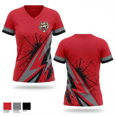 South Hardin Tigers 18721927 Women's Short Sleeve V-neck Shirt - 1