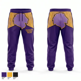 Sweatpants, Community Christian Royals, Baseball, Teamtime, Team time, sublimation, custom sports apparel, team uniforms, spirit wear, spiritwear, sports uniforms, custom shirts, team store, custom team store, fundraiser sports, apparel fundraiser