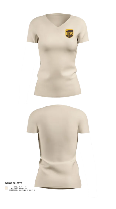 UPS 85885000 Women's Short Sleeve V-neck Shirt - 22