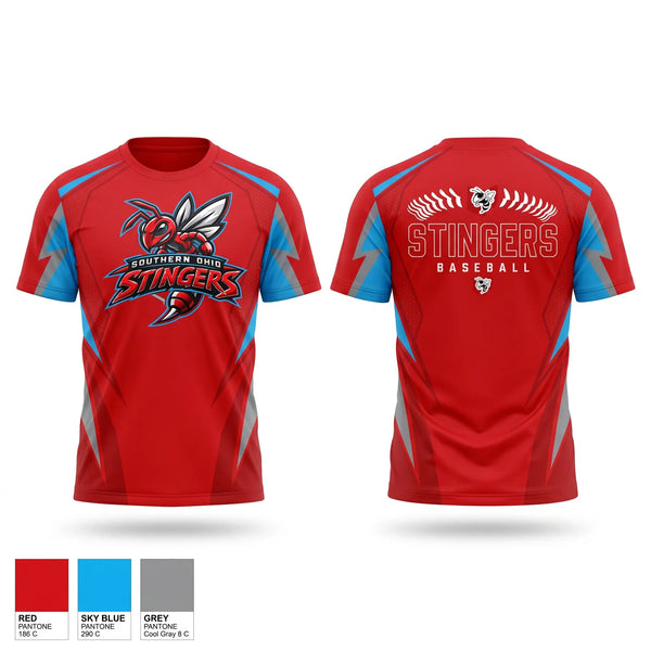 Short Sleeve Performance Shirt, Southern Ohio Stingers, Baseball, Teamtime, Team time, sublimation, custom sports apparel, team uniforms, spirit wear, spiritwear, sports uniforms, custom shirts, team store, custom team store, fundraiser sports, apparel fundraiser