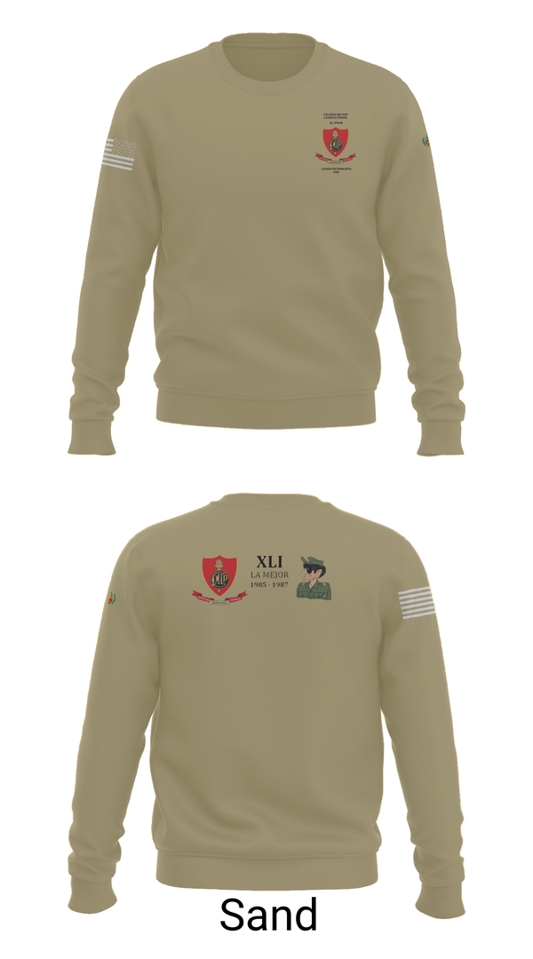 Crew Neck Sweatshirt, CMLP41, Army, Teamtime, Team time, sublimation, custom sports apparel, team uniforms, spirit wear, spiritwear, sports uniforms, custom shirts, team store, custom team store, fundraiser sports, apparel fundraiser