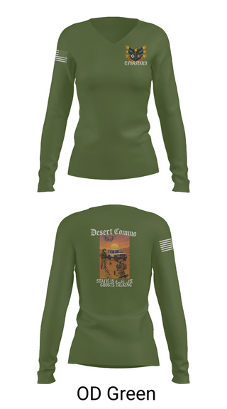 Womens Long Sleeve Vneck Shirt, Task Force Bataan, , Teamtime, Team time, sublimation, custom sports apparel, team uniforms, spirit wear, spiritwear, sports uniforms, custom shirts, team store, custom team store, fundraiser sports, apparel fundraiser
