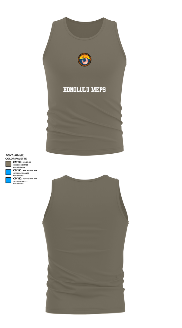 Tank Top, Honolulu MEPS, Navy, Teamtime, Team time, sublimation, custom sports apparel, team uniforms, spirit wear, spiritwear, sports uniforms, custom shirts, team store, custom team store, fundraiser sports, apparel fundraiser