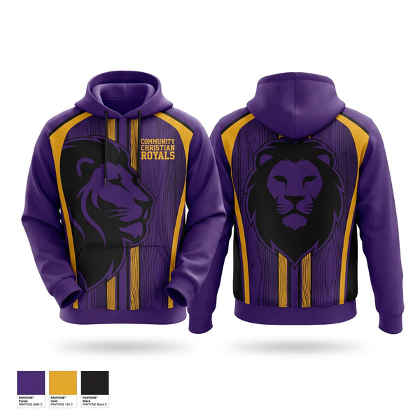 Hoodie, Community Christian Royals, Baseball, Teamtime, Team time, sublimation, custom sports apparel, team uniforms, spirit wear, spiritwear, sports uniforms, custom shirts, team store, custom team store, fundraiser sports, apparel fundraiser