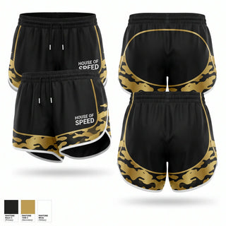 Womens Shorts, House of Speed, Track & Field, Teamtime, Team time, sublimation, custom sports apparel, team uniforms, spirit wear, spiritwear, sports uniforms, custom shirts, team store, custom team store, fundraiser sports, apparel fundraiser