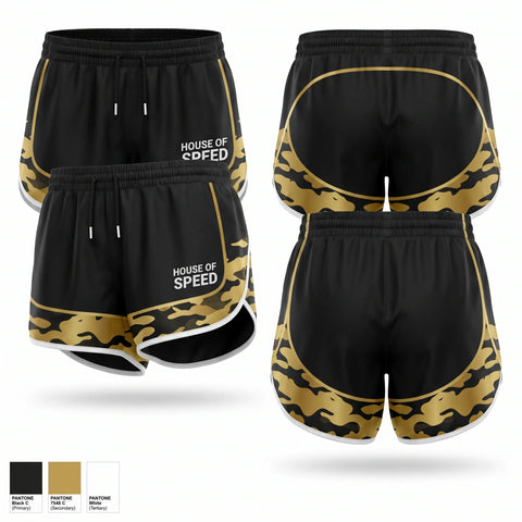 Womens Shorts, House of Speed, Track & Field, Teamtime, Team time, sublimation, custom sports apparel, team uniforms, spirit wear, spiritwear, sports uniforms, custom shirts, team store, custom team store, fundraiser sports, apparel fundraiser